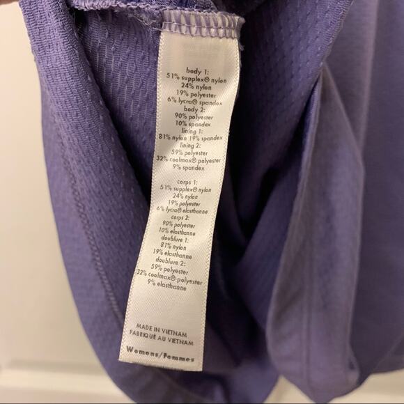 Lucy purple cross back striped athletic tank - Picture 7 of 8